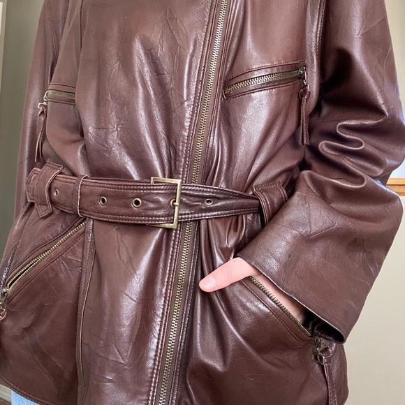 Brown Leather Jacket - Picture 4 of 9